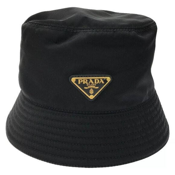 PRADA hat 1HC1372DMIF0632S Nylon Black NEW Women - Picture 2 of 8
